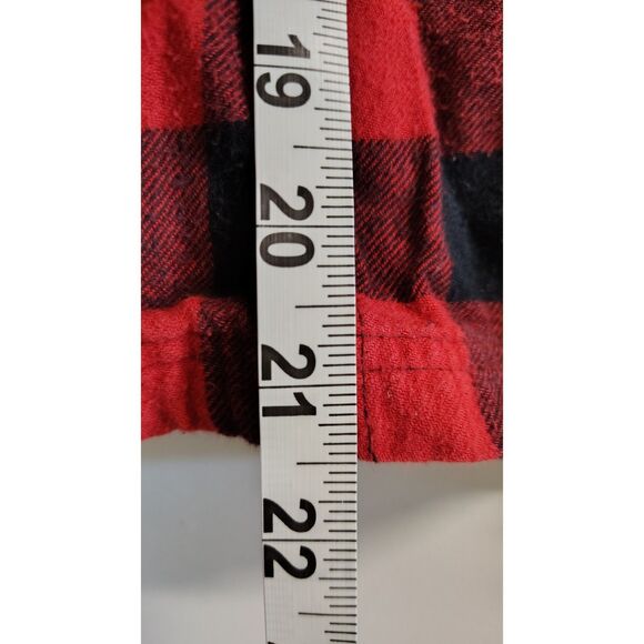 KEREN hart Women's Medium1/4 Zip Red and Black Plaid Long Sleeve Pull-Over - Picture 6 of 6